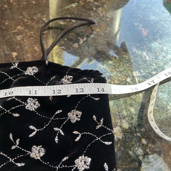 Vintage Y2K velvet embroidered maxi dress. Bling. Dark romantic. Goth. - Picture 7 of 8